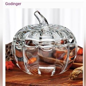 Godinger Glass Pumpkin Decor